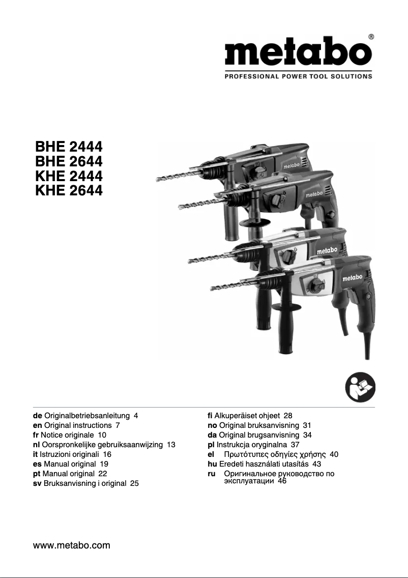 Image de la première page du manuel de l'appareil BHE 2444