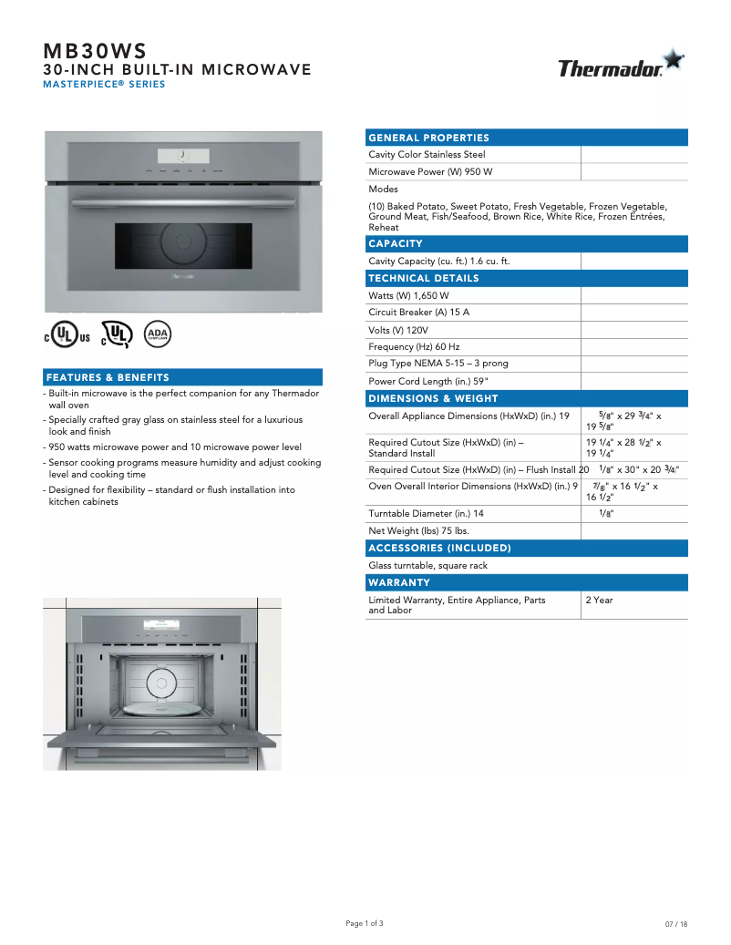 Image de la première page du manuel de l'appareil Masterpiece MB30WS