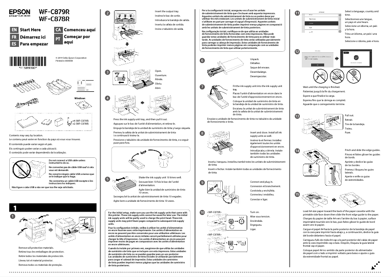 Page n°1 - Guide d'installation Epson WorkForce Pro RIPS WF-C879R