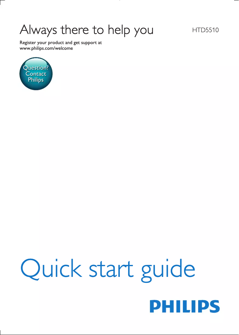 Image de la première page du manuel de l'appareil HTD5510