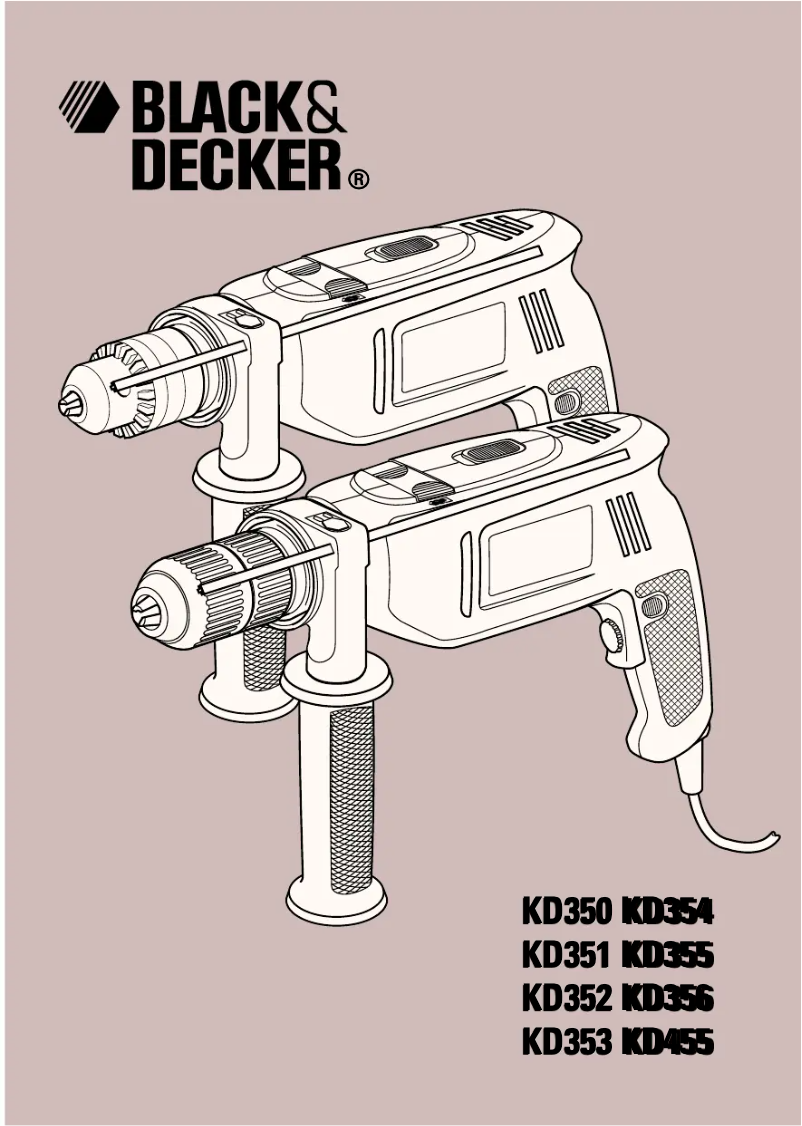 Page n°1 - Manuel utilisateur Black & Decker KD350