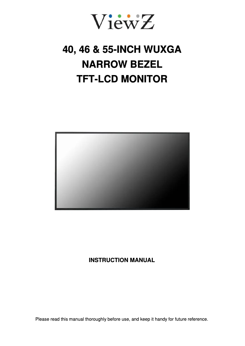 Page n°1 - Manuel utilisateur ViewZ VZ-46NL
