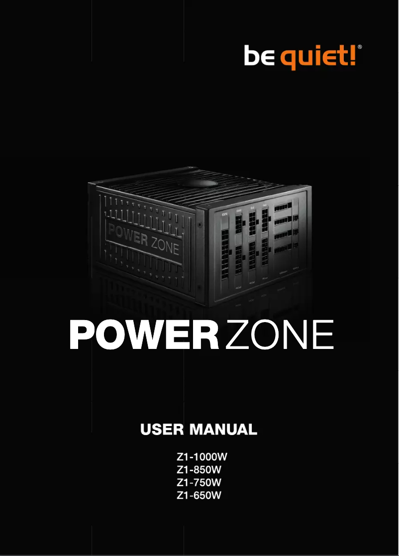 Page 1 de la notice Manuel utilisateur Be Quiet! 750W Power Zone
