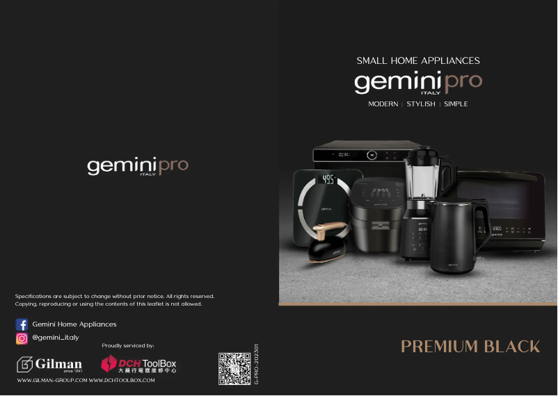 Page 1 de la notice Catalogue Gemini GFS75