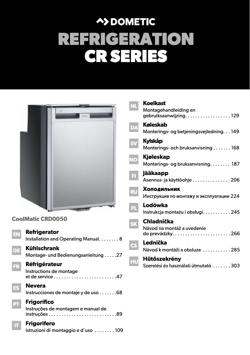 Imagen de la primera página del manual del dispositivo CoolMatic CRD 50S