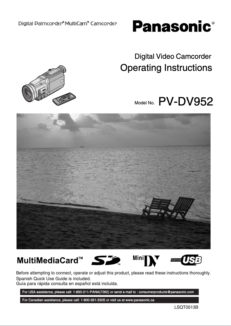 Página 1 del manual Manual de usuario Panasonic PV-DV952