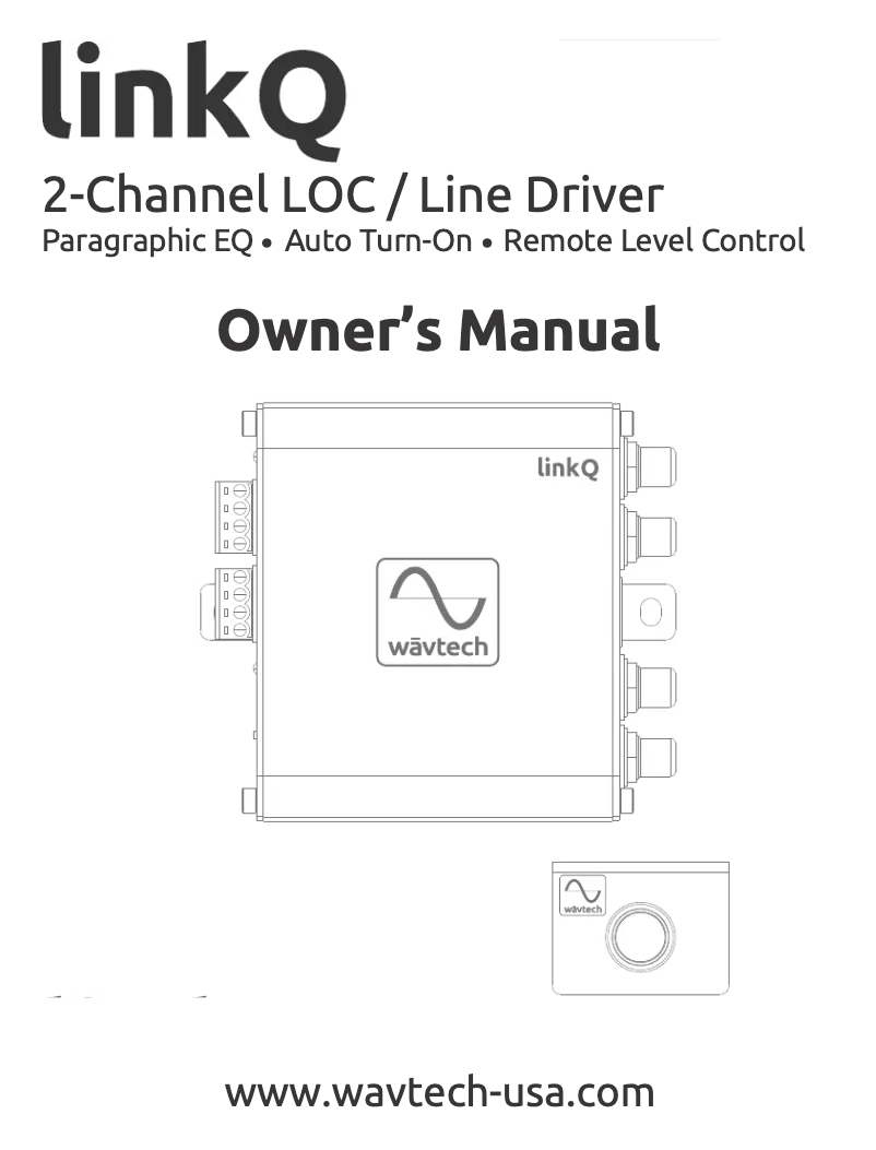 Page n°1 - Manuel utilisateur Wāvtech linkQ