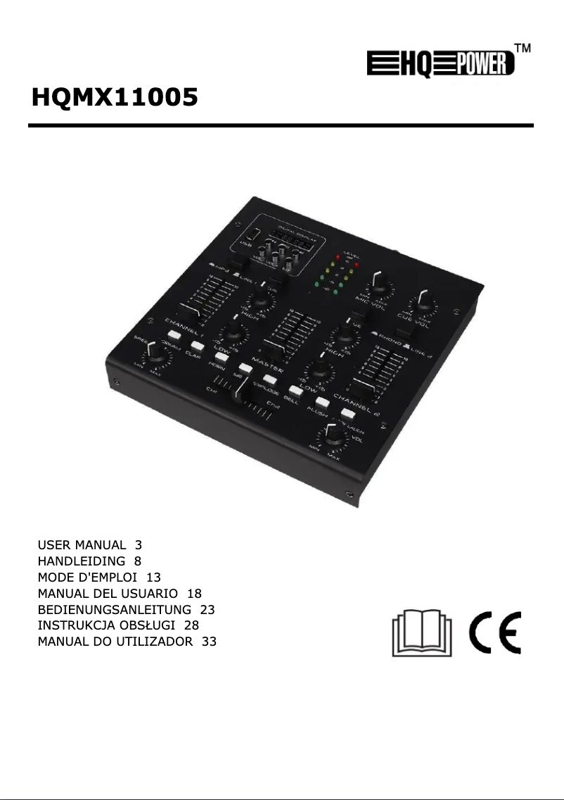 Page 1 de la notice Manuel utilisateur HQ Power HQMX11005