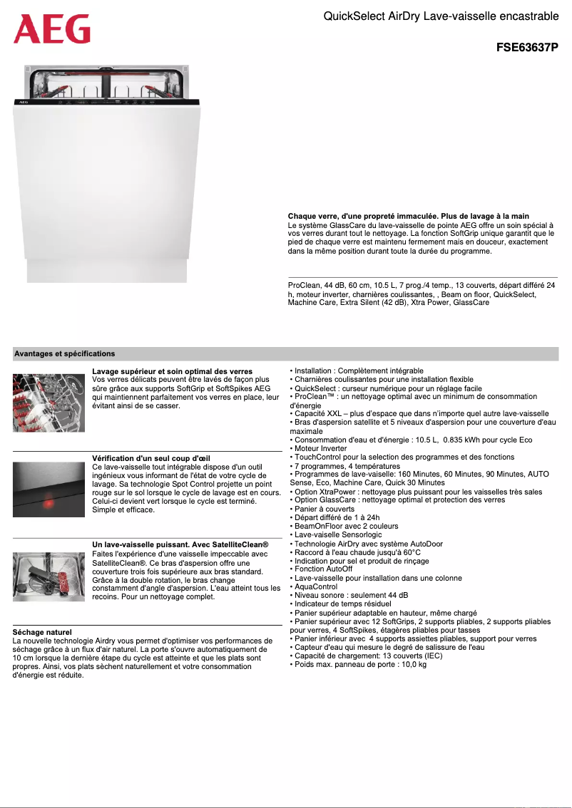 Imagen de la primera página del manual del dispositivo FSE63637P