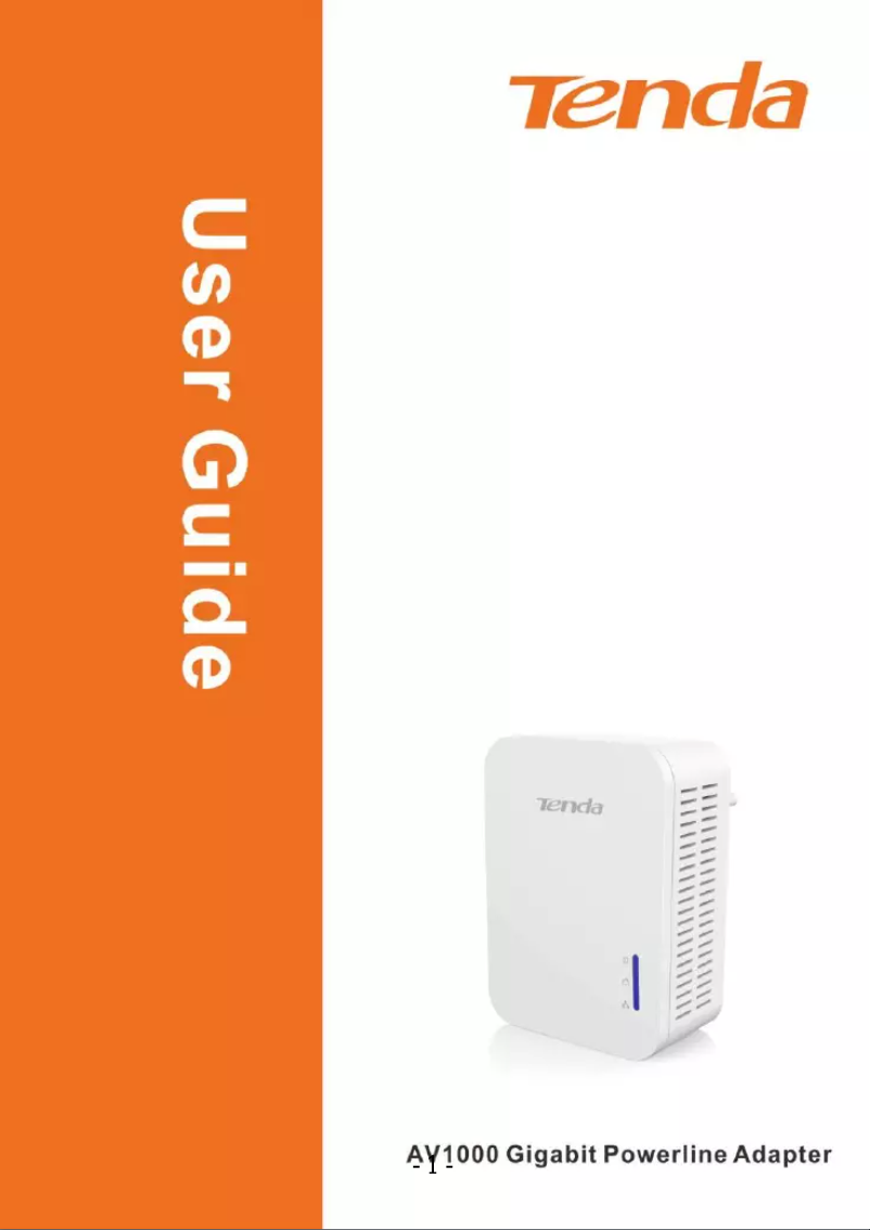 Page 1 de la notice Manuel utilisateur Tenda P1000