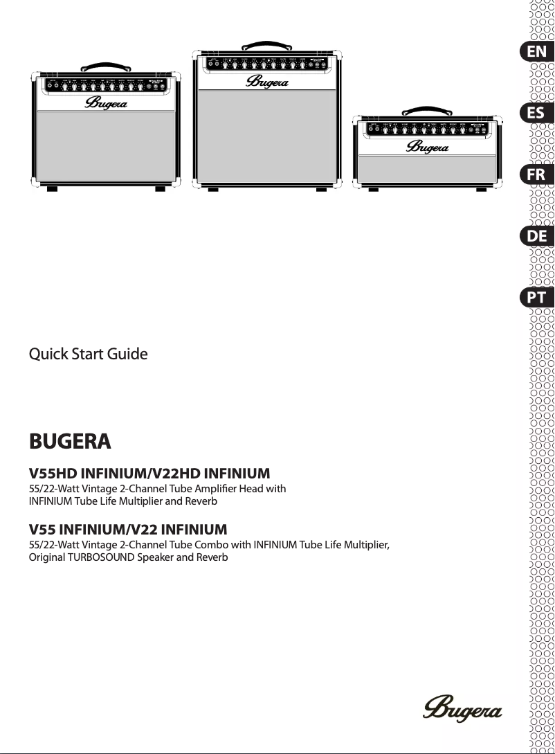 Image de la première page du manuel de l'appareil V22HD Infinium