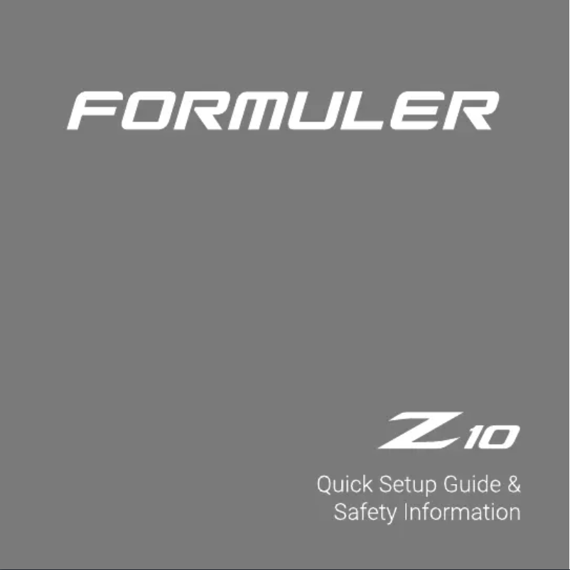 Image de la première page du manuel de l'appareil Z10