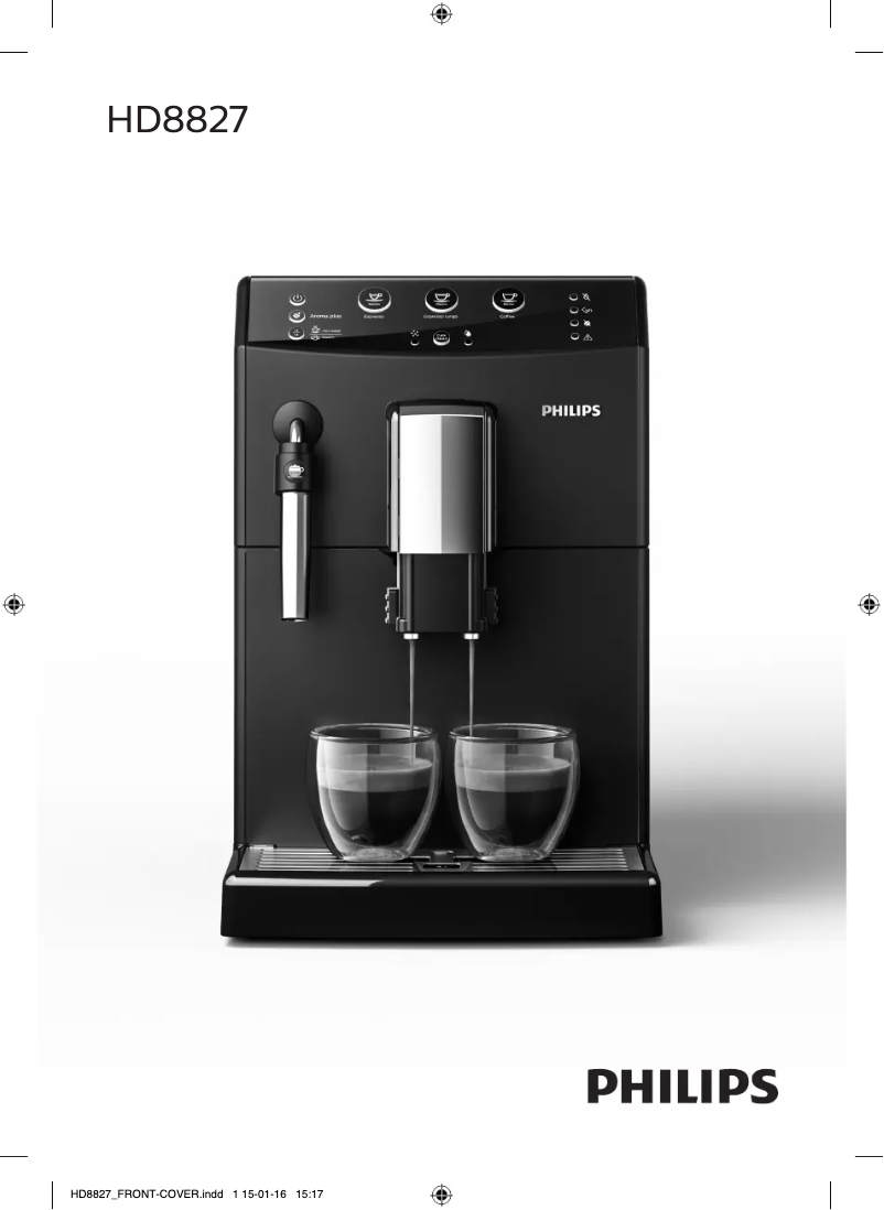 Page n°1 - Manuel utilisateur Philips Saeco HD8827