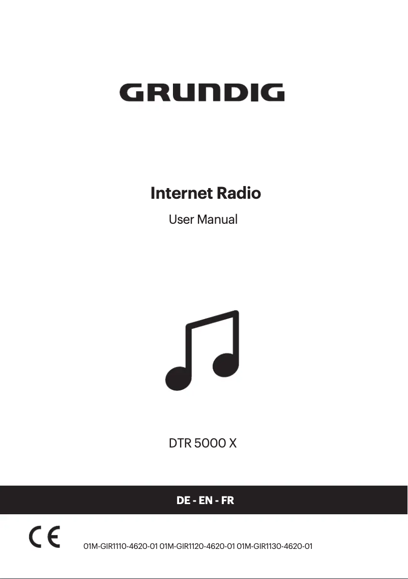 Page n°1 - Manuel utilisateur Grundig DTR 6000 X