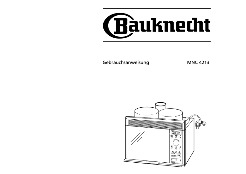 Page 1 de la notice Manuel utilisateur Bauknecht MNC 4213 IN/CH