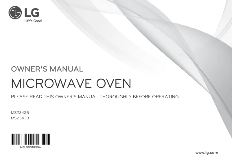 Page 1 de la notice Manuel utilisateur LG MS2343B