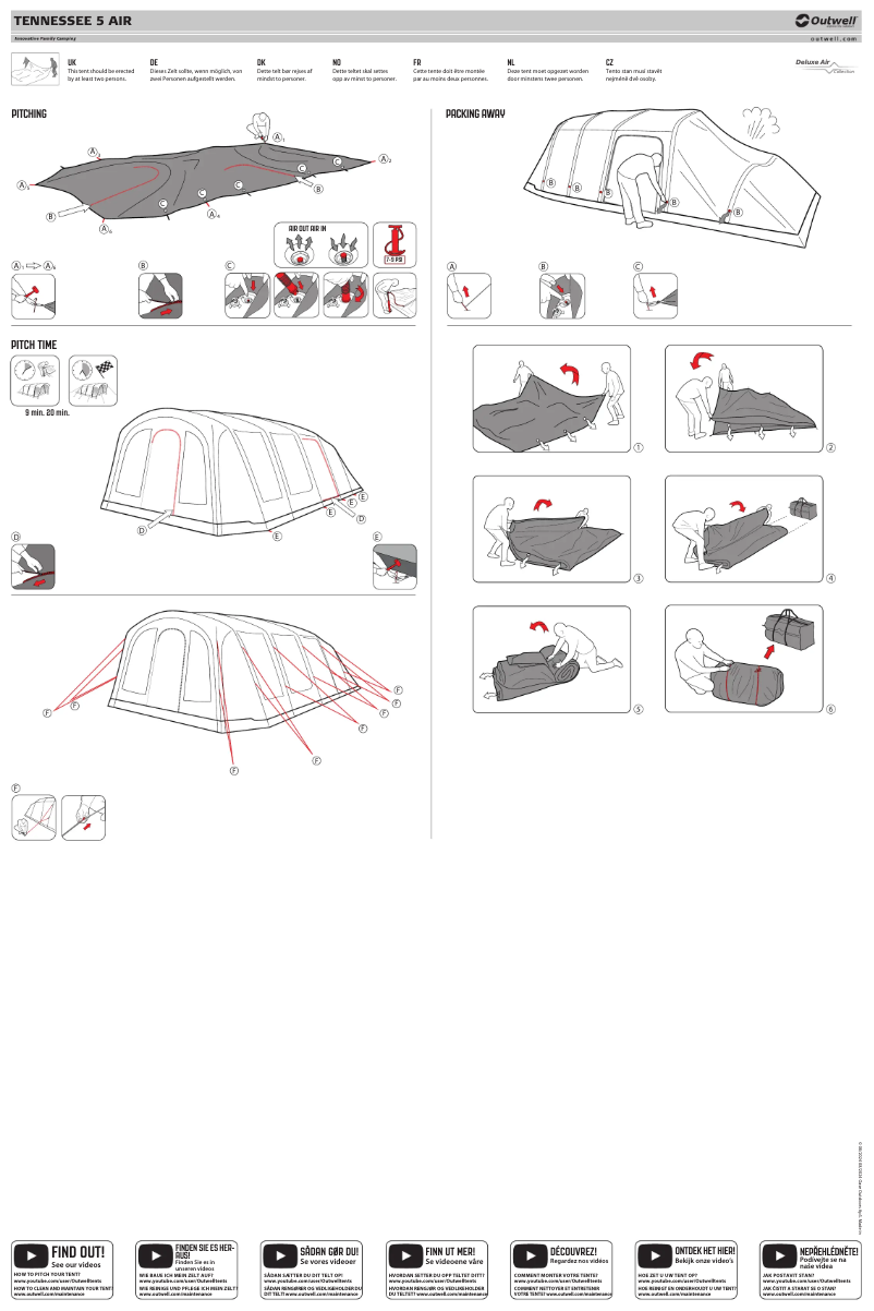 Page 1 de la notice Manuel utilisateur Outwell Tennessee 5 Air