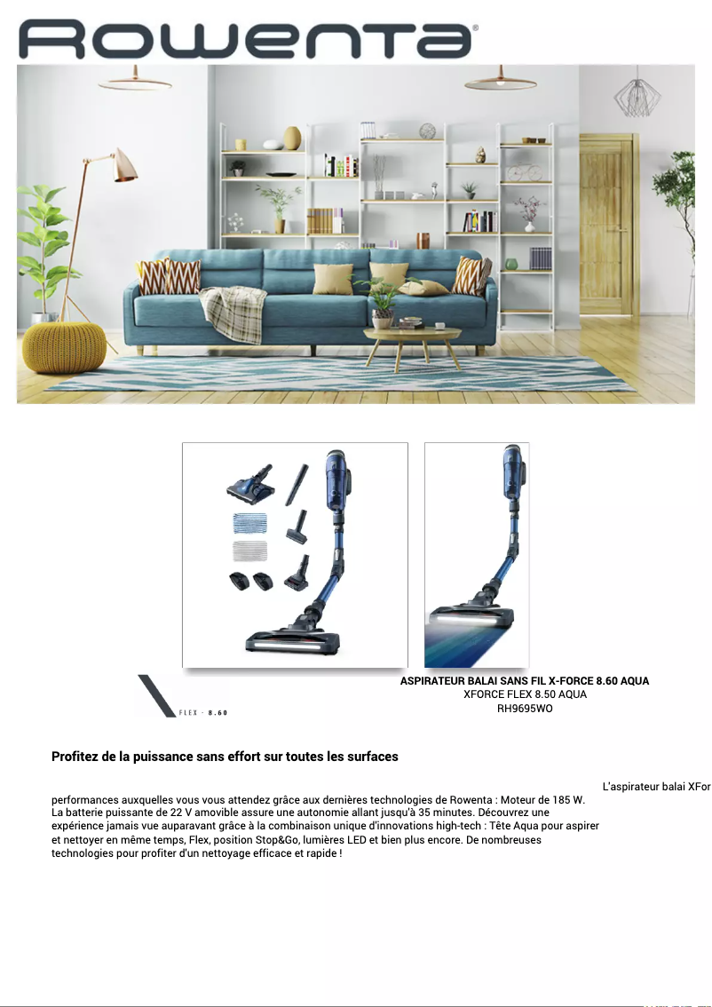 Image de la première page du manuel de l'appareil X-Force Flex 8.60