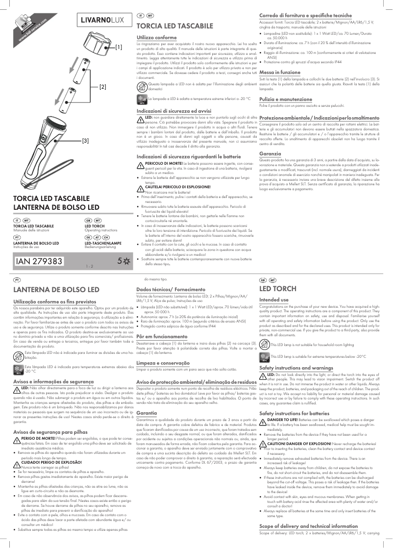 Image de la première page du manuel de l'appareil TL214 N