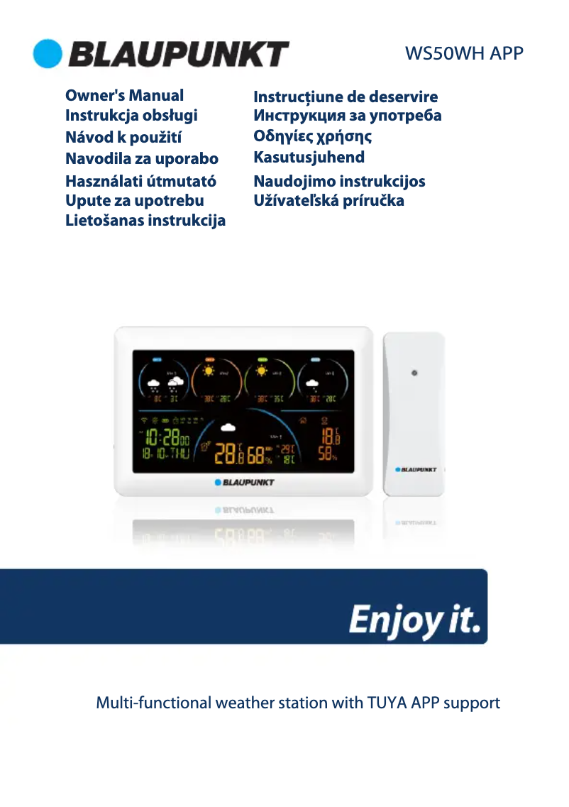 Imagen de la primera página del manual del dispositivo WS50WH APP