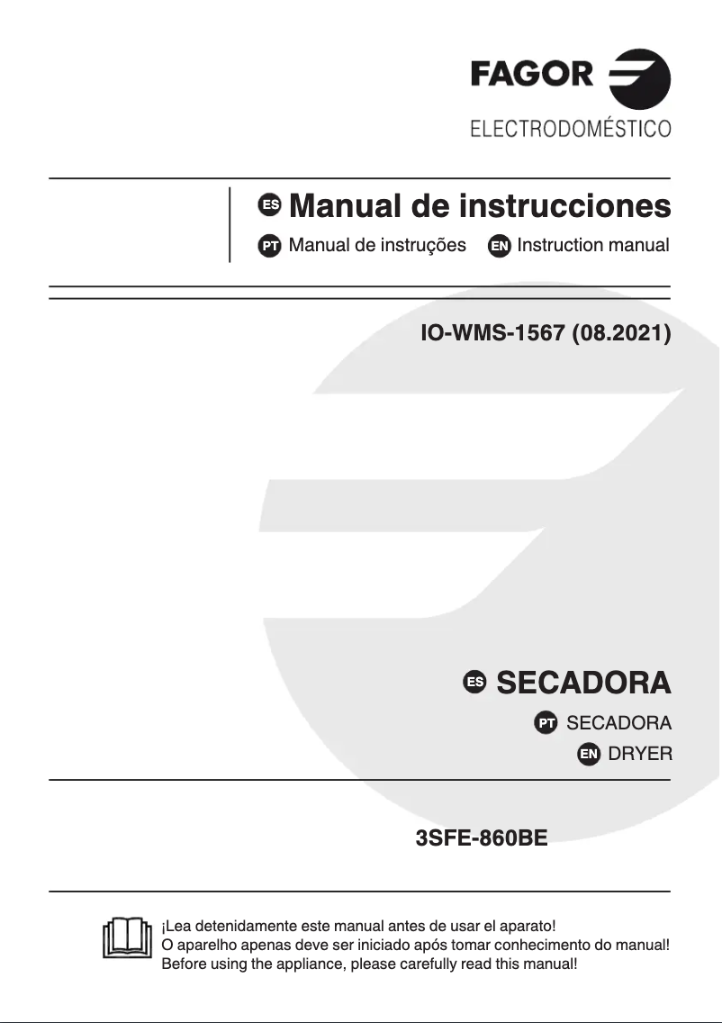 Página 1 del manual Manual de usuario Fagor 3SFE-860BE