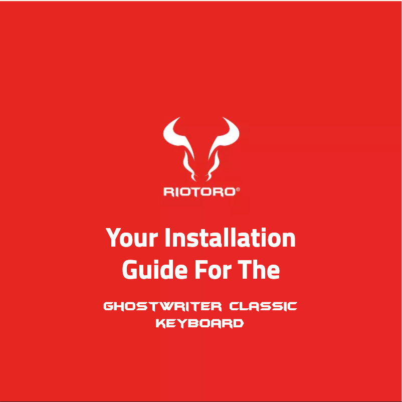 Page 1 de la notice Manuel utilisateur Riotoro Ghostwriter Classic