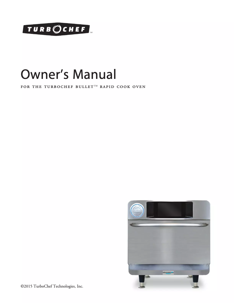 Page 1 de la notice Manuel utilisateur TurboChef Bullet