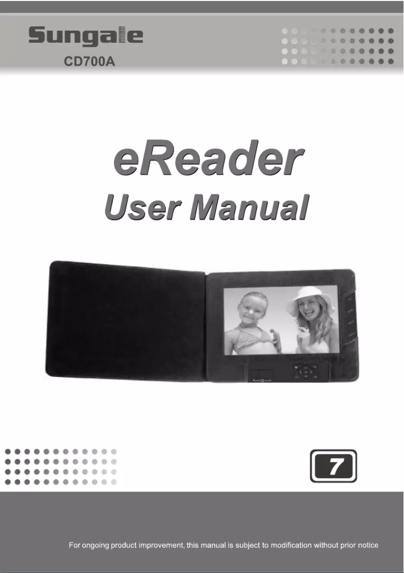 Image de la première page du manuel de l'appareil CD700A