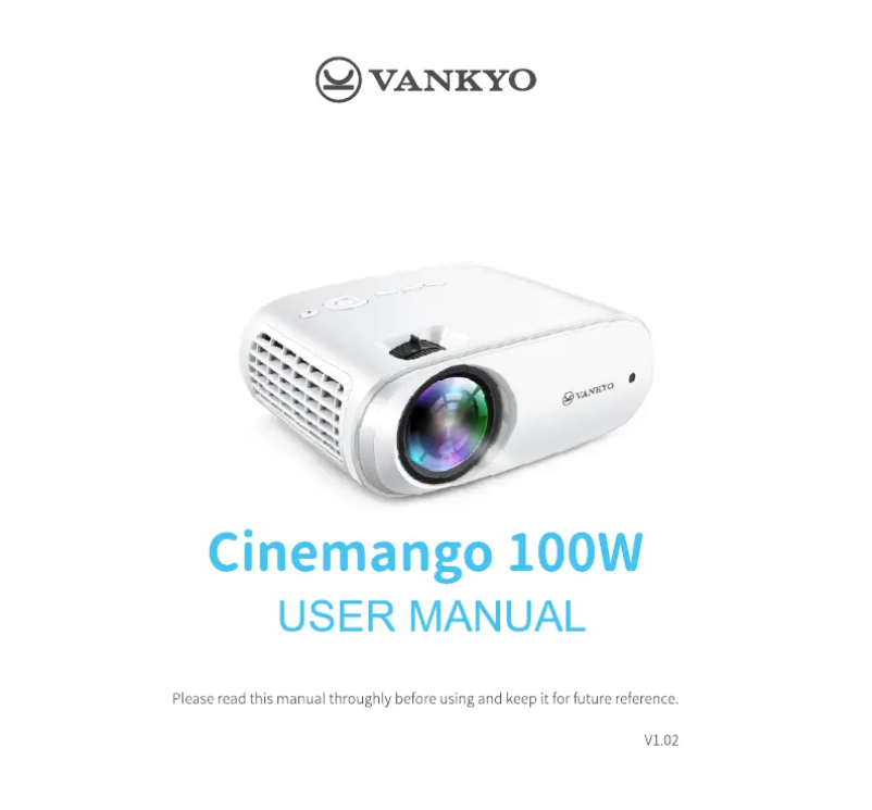 Page n°1 - Manuel utilisateur Vankyo Cinemango 100W