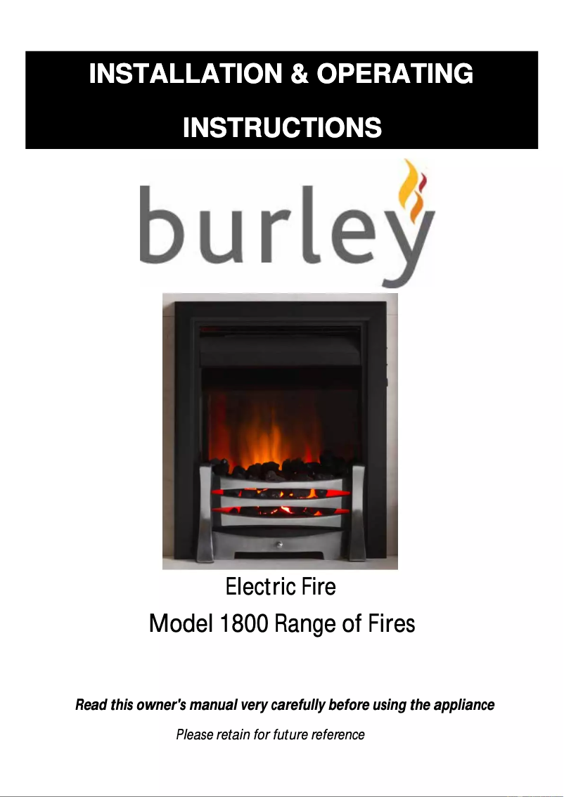 Página 1 del manual Manual de usuario Burley Foxton 1820