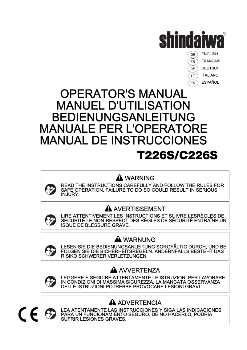 Imagen de la primera página del manual del dispositivo T226S