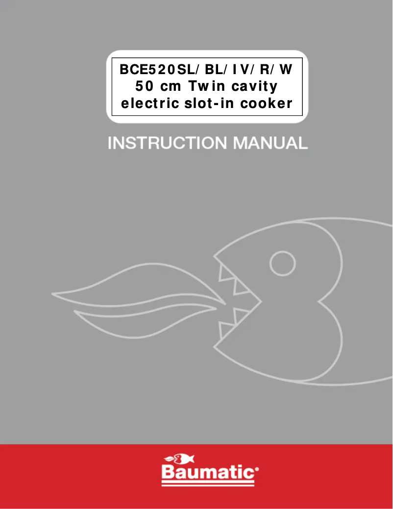 Page n°1 - Manuel utilisateur Baumatic BCE520SL