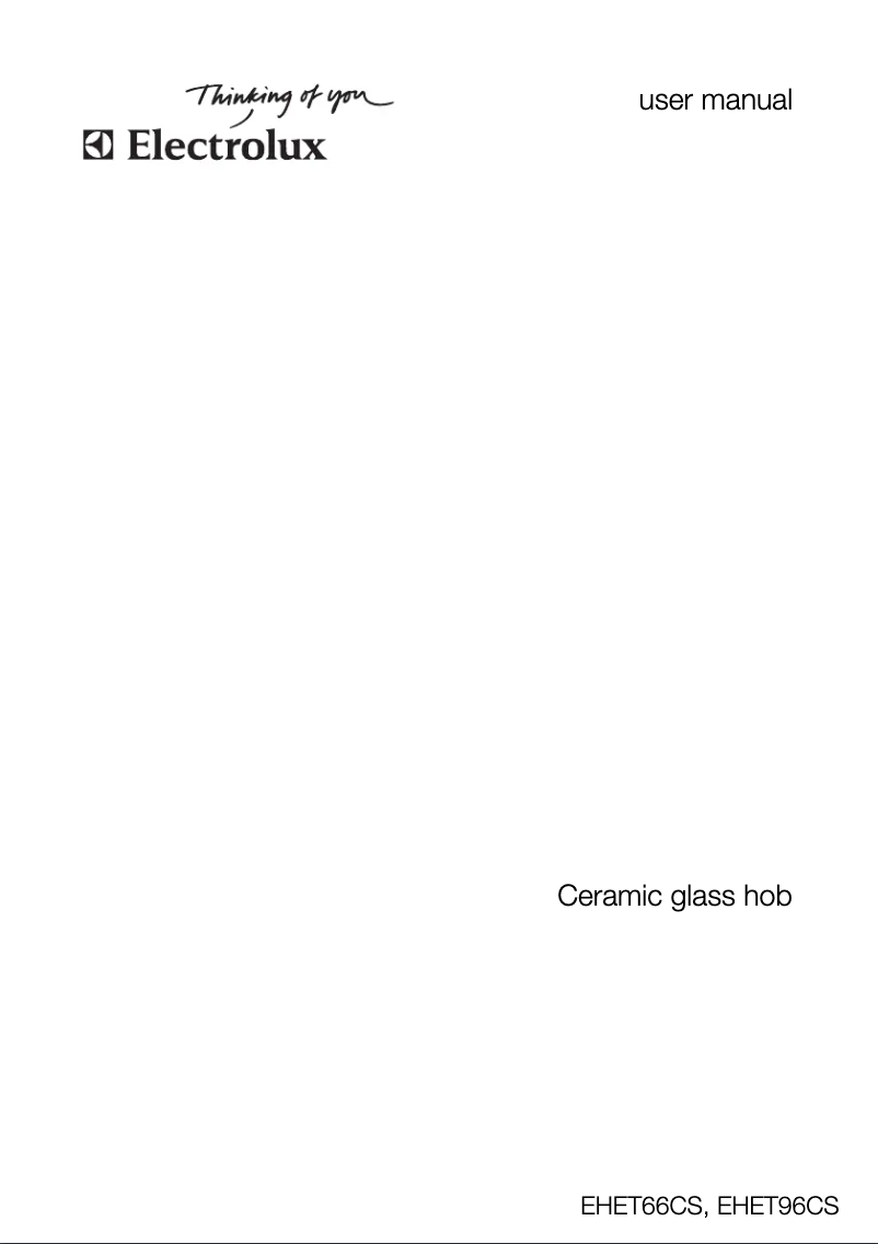 Página 1 del manual Manual de usuario Electrolux EHET96CS