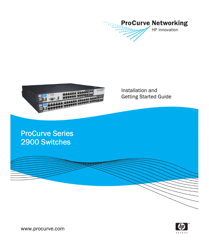 Page 1 de la notice Manuel utilisateur HP ProCurve 2900
