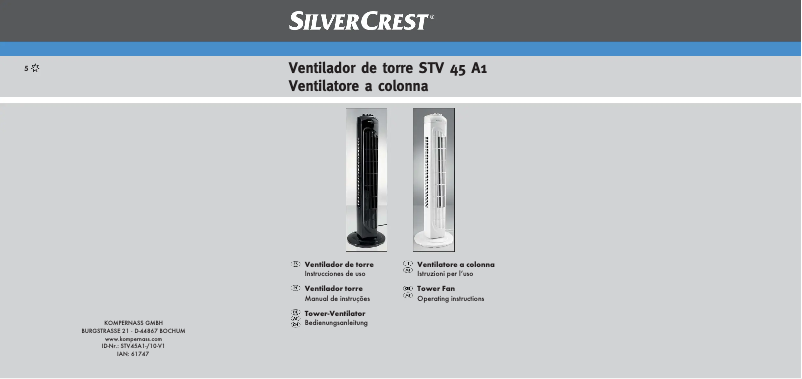 Page 1 de la notice Manuel utilisateur SilverCrest STV 45 A1