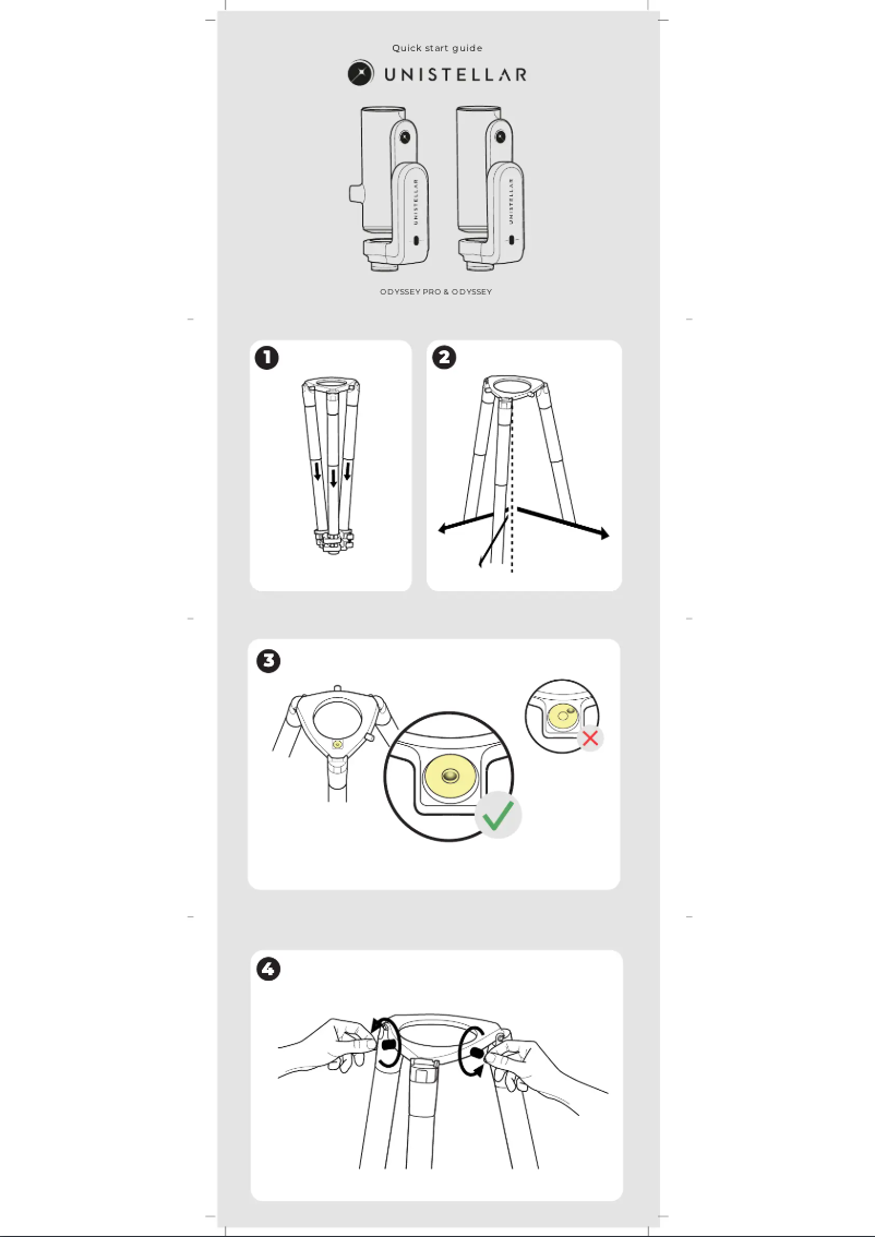 Page 1 de la notice Guide de démarrage rapide Unistellar Odyssey