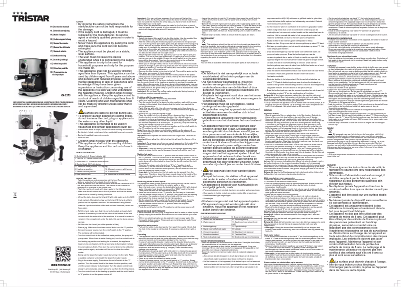 Image de la première page du manuel de l'appareil CM-2275