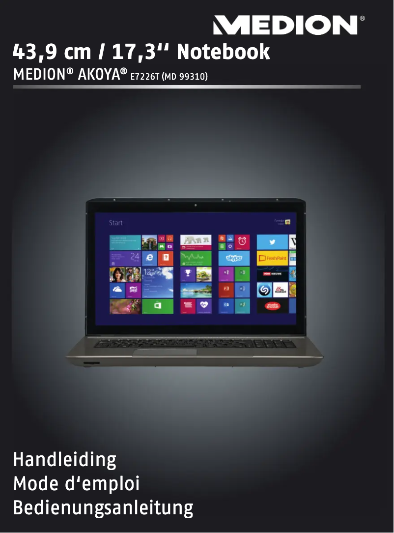 Página 1 del manual Manual de usuario Medion Akoya E7226T MD 99310