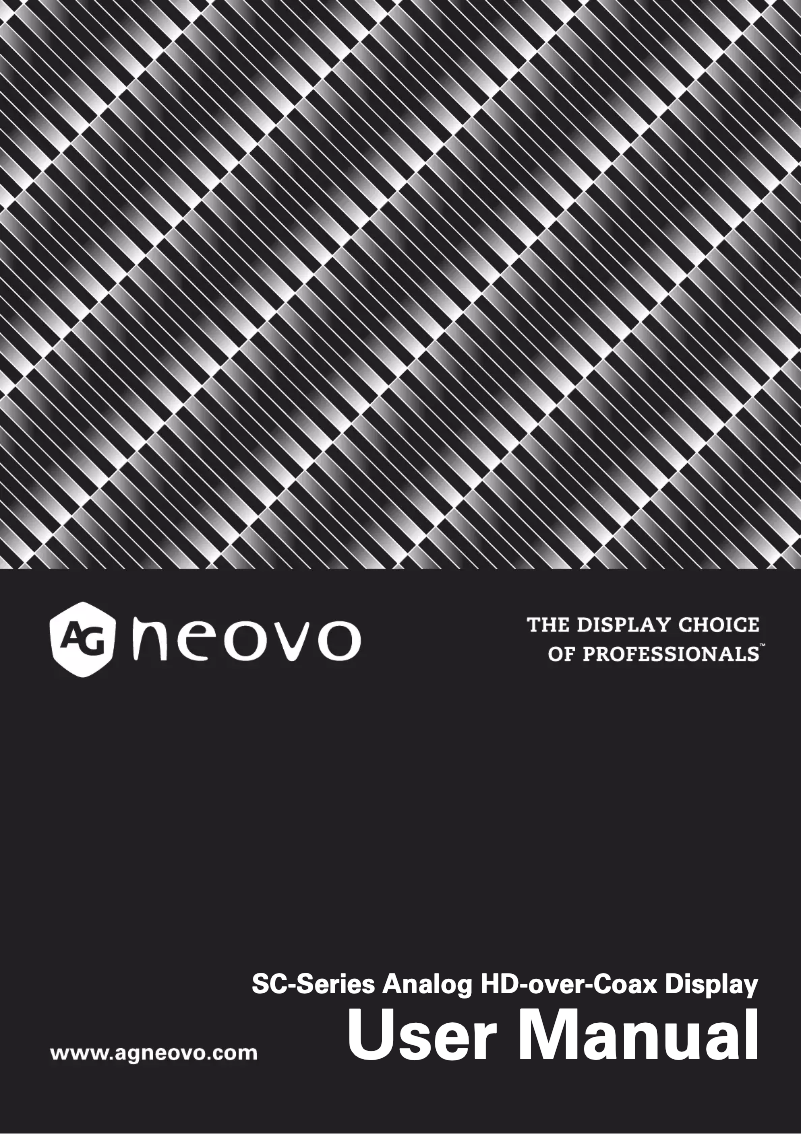 Page 1 de la notice Manuel utilisateur AG Neovo SC-17AH