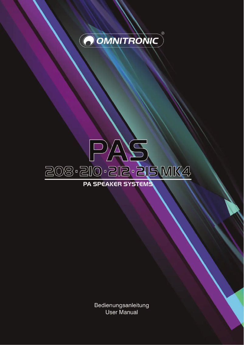 Page n°1 - Manuel utilisateur Omnitronic PAS-210 MK3