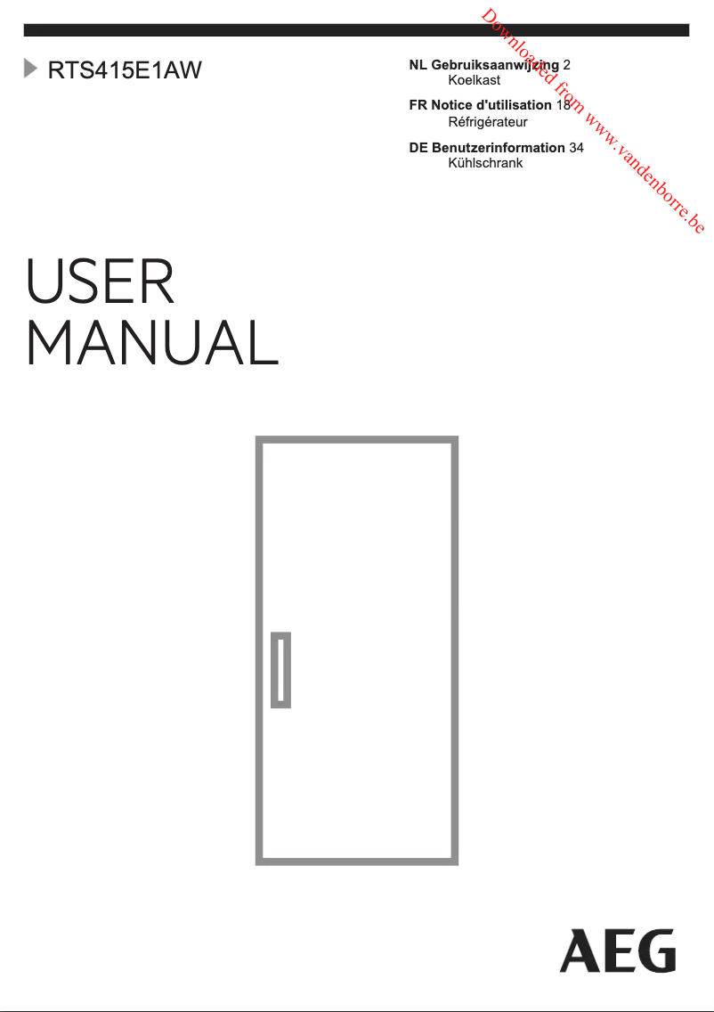 Image de la première page du manuel de l'appareil RTS415E1AW