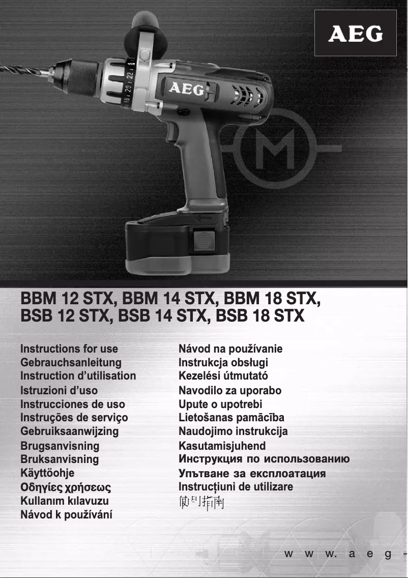 Página 1 del manual Manual de usuario AEG BBM 12 STX