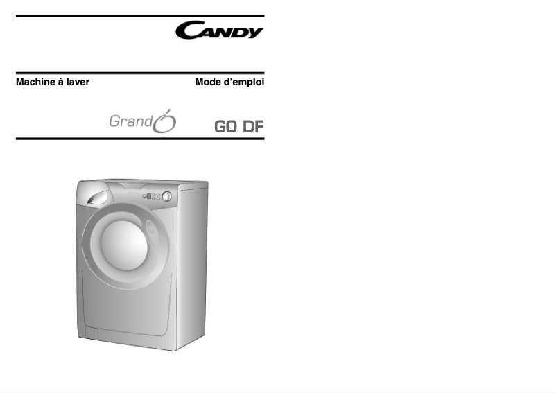 Page n°1 - Manuel utilisateur Candy GO 147DF/L1-47