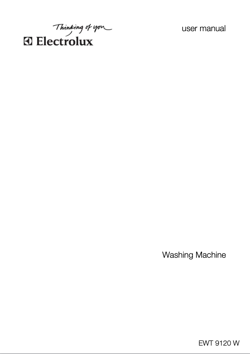 Page n°1 - Manuel utilisateur Electrolux EWT 9120