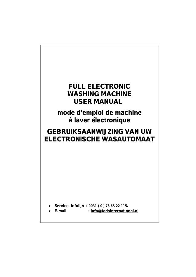 Página 1 del manual Manual de usuario Vestel WT1282