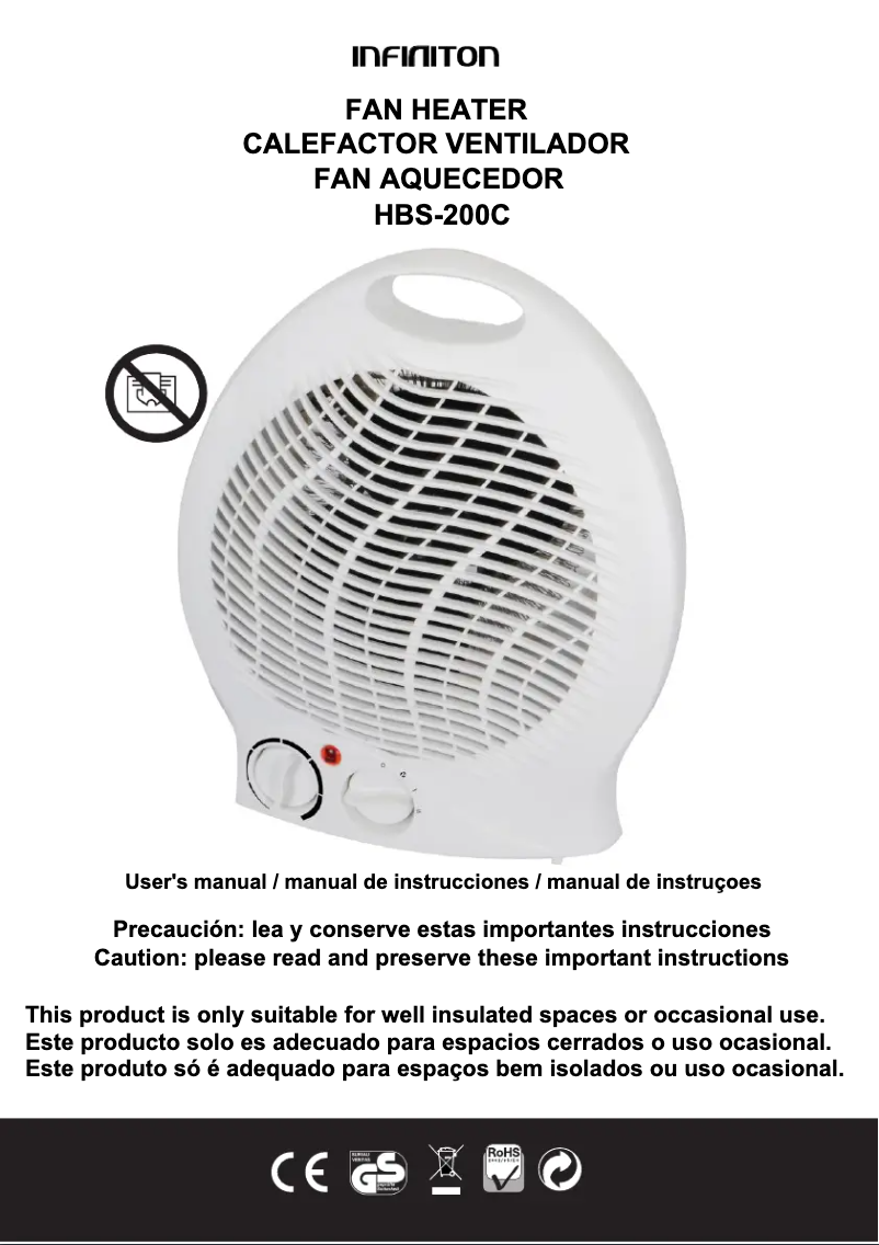 Página 1 del manual Manual de usuario Infiniton HBS-200C