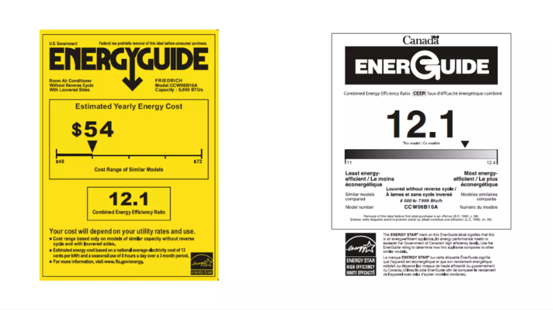 Page 1 de la notice Label énergétique Friedrich Chill Premier CCF06A10A