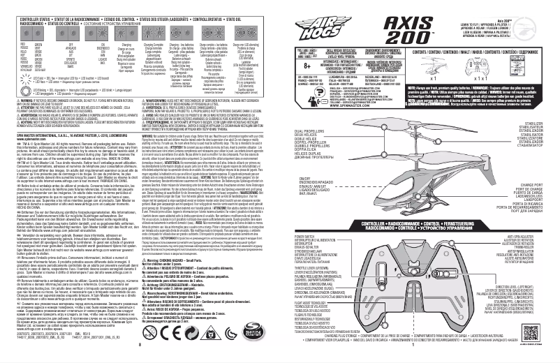 Page n°1 - Manuel utilisateur Spin Master Axis 200