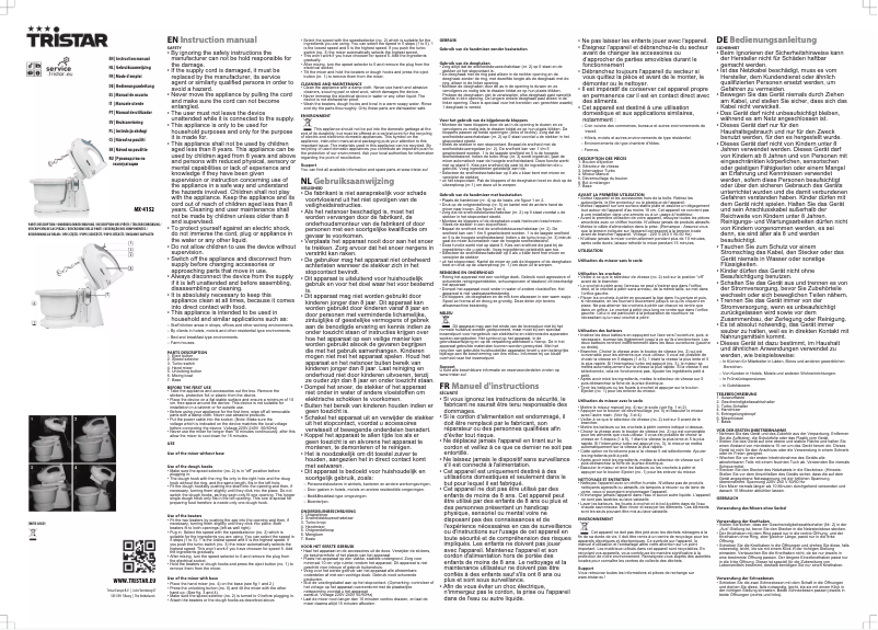 Page n°1 - Manuel utilisateur TriStar MX-4152