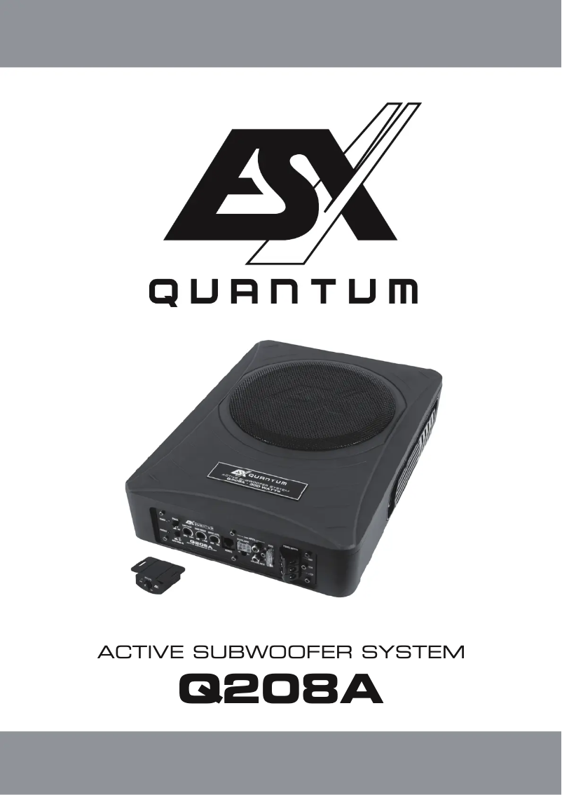 Page 1 de la notice Manuel utilisateur ESX Quantum Q208A